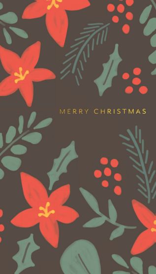 Merry Christmas Poinsettia  Image